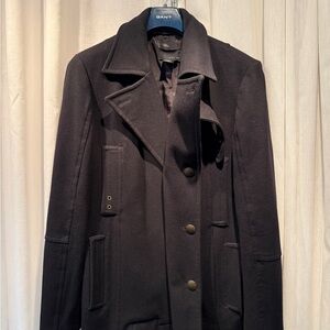 Zara Men's Black Pea Coat